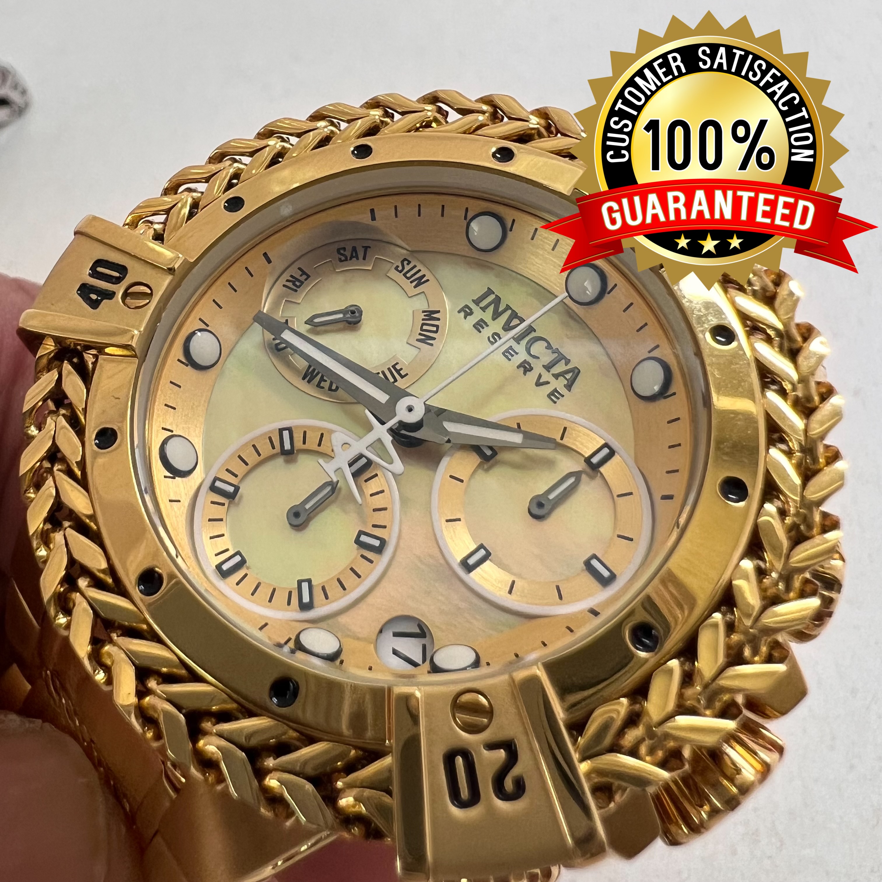 Invicta Reserve Herc Women's Watch 43mm, Mother-of-Pearl Oyster Dial, Stainless - Photo 3